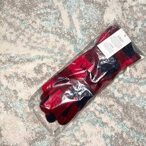 Lands' End Red and Black Gloves